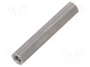 Screwed spacer sleeve; 50mm; Int.thread: M5; hexagonal DREMEC