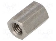 Screwed spacer sleeve; 20mm; Int.thread: M8; hexagonal DREMEC