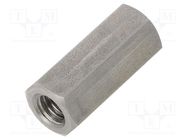 Screwed spacer sleeve; 30mm; Int.thread: M8; hexagonal DREMEC