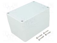 Enclosure: multipurpose; X: 80mm; Y: 120mm; Z: 75mm; ZP; light grey KRADEX