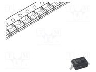 Diode: Zener; 0.3W; 3.3V; SMD; reel,tape; SOD323; single diode ONSEMI