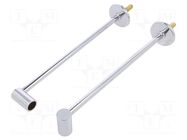 Holder; chromium plated; 200mm; 2pcs; brass,steel; PEN8 TOPMET
