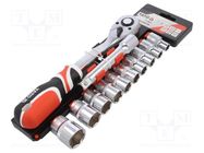 Wrenches set; 6-angles,socket spanner; 12pcs. YATO