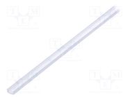 Cover for LED profiles; white; 1m; Kind of shutter: I; push-in 