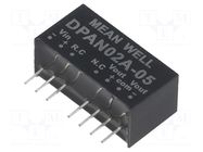 Converter: DC/DC; 2W; Uin: 9÷18VDC; Uout: 5VDC; Uout2: -5VDC; SIP8 MEAN WELL