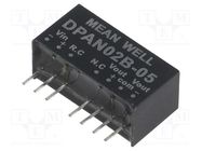 Converter: DC/DC; 2W; Uin: 18÷36V; Uout: 5VDC; Uout2: -5VDC; SIP8; THT MEAN WELL