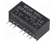 Converter: DC/DC; 2W; Uin: 4.5÷9VDC; Uout: 15VDC; Uout2: -15VDC; SIP8 MEAN WELL
