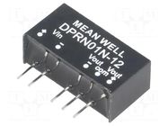 Converter: DC/DC; 1W; Uin: 22.8÷26.4VDC; Uout: 12VDC; Uout2: -12VDC MEAN WELL