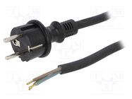 Cable; 3x1.5mm2; CEE 7/7 (E/F) plug,wires,SCHUKO plug; rubber PLASTROL