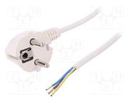 Cable; 3x0.75mm2; CEE 7/7 (E/F) plug angled,wires,SCHUKO plug PLASTROL