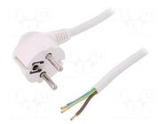 Cable; 3x1.5mm2; CEE 7/7 (E/F) plug angled,wires,SCHUKO plug PLASTROL