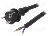 Cable; 3x2.5mm2; CEE 7/7 (E/F) plug,wires,SCHUKO plug; rubber PLASTROL