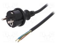 Cable; 3x1mm2; CEE 7/7 (E/F) plug,wires,SCHUKO plug; PVC; 5m PLASTROL