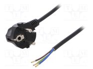 Cable; 3x1mm2; CEE 7/7 (E/F) plug angled,wires,SCHUKO plug; PVC PLASTROL