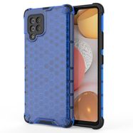 Honeycomb Case armor cover with TPU Bumper for Samsung Galaxy A42 5G blue, Hurtel