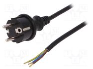 Cable; 3x1mm2; CEE 7/7 (E/F) plug,wires,SCHUKO plug; PVC; 3m PLASTROL