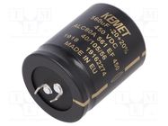 Capacitor: electrolytic; SNAP-IN; 560uF; 450VDC; Ø40x50mm; ±20% KEMET