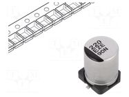 Capacitor: hybrid; 220uF; 25VDC; SMD; ESR: 27mΩ; ZE; ±20%; Ø8x10.2mm PANASONIC