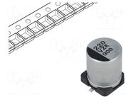 Capacitor: hybrid; 220uF; 35VDC; SMD; ESR: 27mΩ; ZKU; ±20%; Ø8x10.2mm PANASONIC