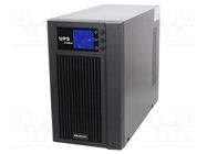 Power supply: UPS; 2.4kW; 3kVA; Uin: 115÷300V; 425x190x325mm; 7Ah QOLTEC