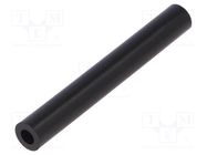 Spacer sleeve; cylindrical; polyamide; L: 60mm; Øout: 8mm; black DREMEC