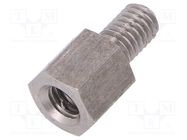 Screwed spacer sleeve; 10mm; Int.thread: M6; Ext.thread: M6 DREMEC