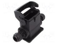 Enclosure for connectors: HDC; size 10B; for panel mounting HARTING