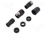 Connector: AC supply; plug; female; PIN: 3; for cable; 16A; 250V AMPHENOL