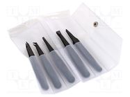 Set of tweezers; ESD; 5pcs. IDEAL-TEK