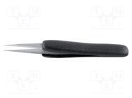 Tweezers; Blade tip shape: sharp; Tweezers len: 130mm; ESD 