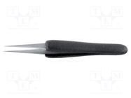 Tweezers; Blade tip shape: sharp; Tweezers len: 110mm; ESD IDEAL-TEK