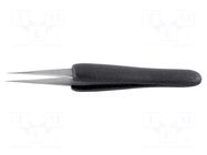 Tweezers; Blade tip shape: sharp; Tweezers len: 110mm; ESD IDEAL-TEK