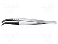 Tweezers; replaceable tips; Blade tip shape: flat; ESD 