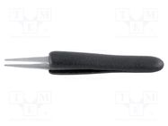 Tweezers; Blade tip shape: flat; Tweezers len: 125mm; ESD 