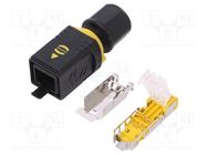 PushPull V4 plug, RJ45, Cat.6A, IDC HARTING