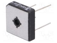 Bridge rectifier: single-phase; Urmax: 200V; If: 10/15/25A; square DIOTEC SEMICONDUCTOR