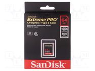 Memory card; Extreme Pro; CFexpress B; R: 1500MB/s; W: 800MB/s 