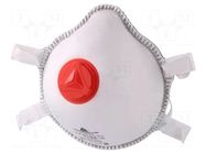 Dust respirator; disposable,with valve; FFP3 NR D; 5pcs. DELTA PLUS