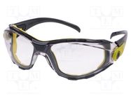 Safety spectacles; Lens: transparent; Classes: 1 DELTA PLUS