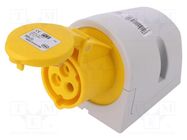 Connector: AC supply; socket; female; 16A; 110VAC; IEC 60309; IP44 PCE