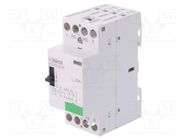 Contactor: 4-pole installation; 25A; 24VAC,24VDC; NC x2 + NO x2 ISKRA