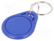 RFID pendant; ISO/IEC14443-3-A; plastic; blue; 13.56MHz 