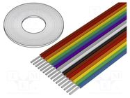 Wire: ribbon; 9x26AWG; 1.27mm; stranded; Cu; unshielded; PVC; 50V 3M