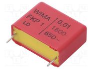 Capacitor: polypropylene; 10nF; 10.5x20.5x26.5mm; THT; ±10% WIMA