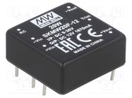 Converter: DC/DC; 20W; Uin: 9÷36V; Uout: 12VDC; Iout: 0÷1670mA; THT MEAN WELL