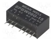 Converter: DC/DC; 6W; Uin: 18÷75V; Uout: 15VDC; Iout: 0÷400mA; SIP8 