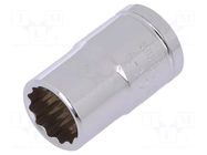 Socket; 12-angles,socket spanner; 11mm; 3/8"; Plating: chromium Workpro