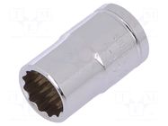 Socket; 12-angles,socket spanner; 11mm; 3/8"; Plating: chromium Workpro