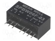 Converter: DC/DC; 6W; Uin: 9÷36VDC; Uout: 3.3VDC; Iout: 0÷1500mA MEAN WELL