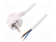 Cable; 3x1.5mm2; CEE 7/7 (E/F) plug angled,wires,SCHUKO plug PLASTROL